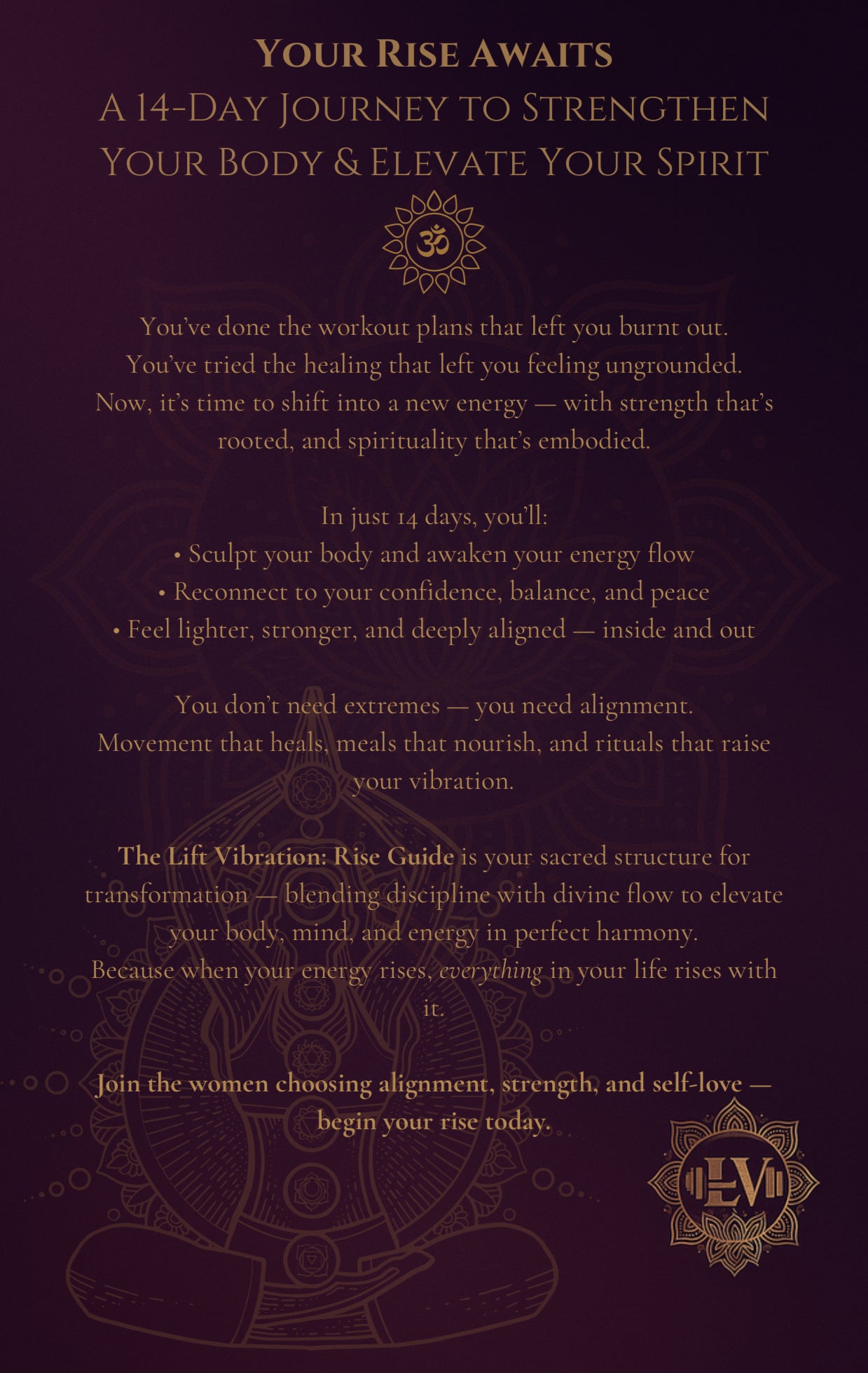 Lift Vibration: Rise Guide ✨ A 14-Day Journey to Strengthen Your Body and Elevate Your Spirit 🌙